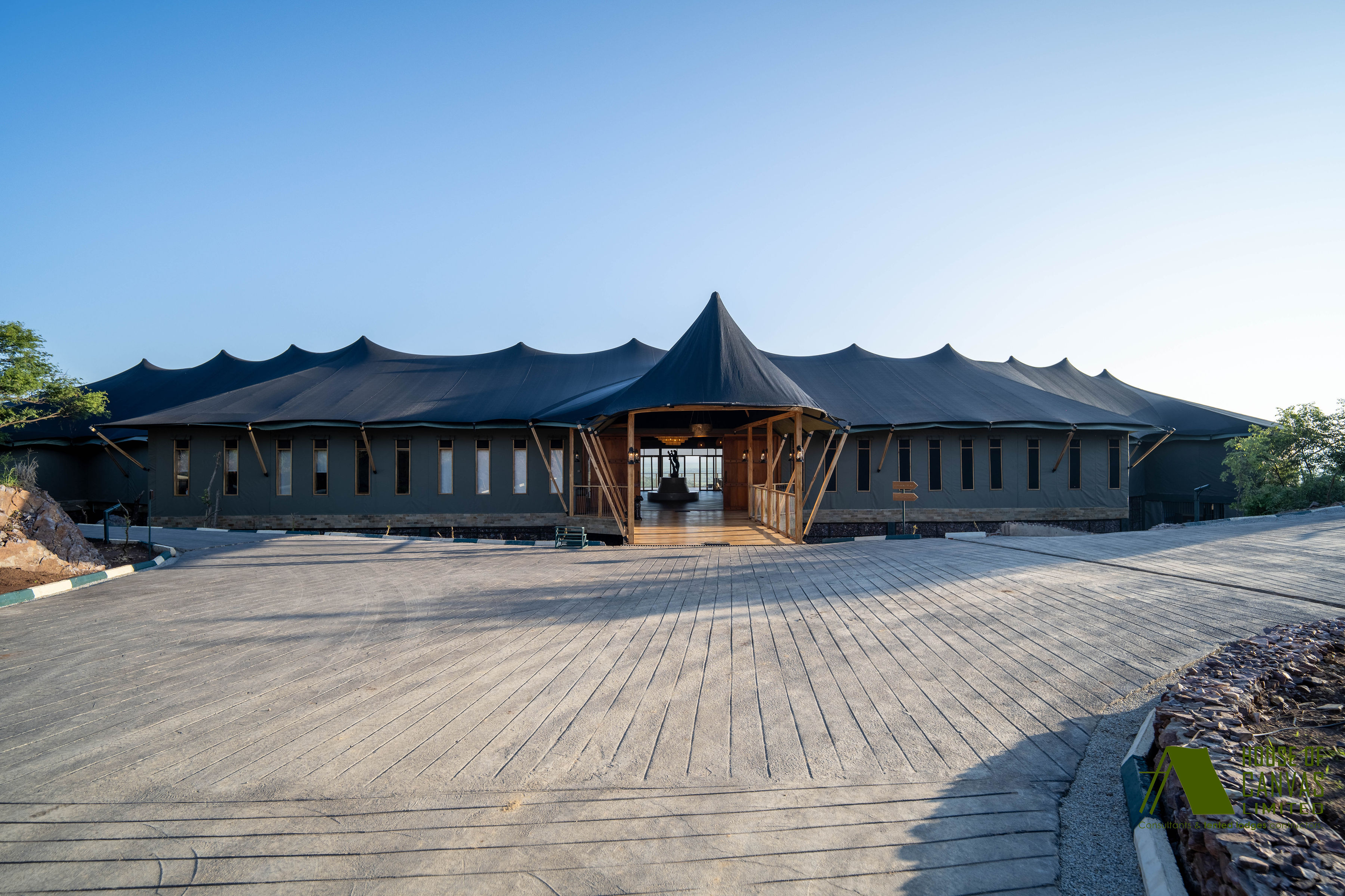 HDR capture of luxury camp exterior