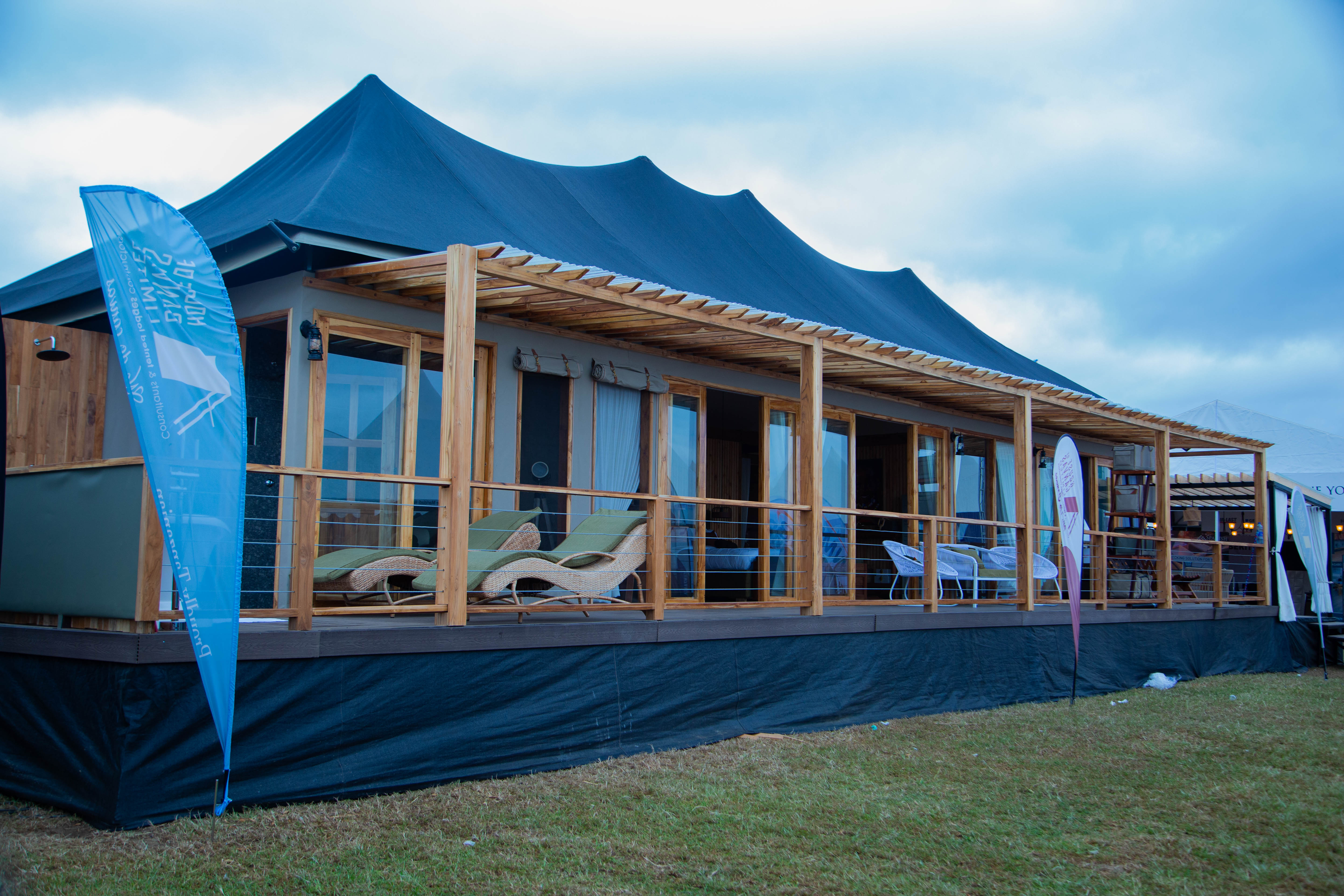 House of Canvas evening tent structure with lighting